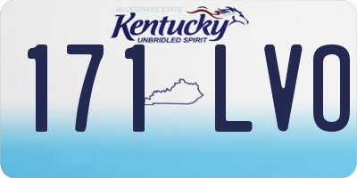 KY license plate 171LVO
