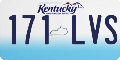 KY license plate 171LVS