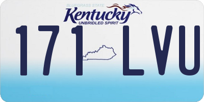 KY license plate 171LVU