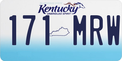 KY license plate 171MRW