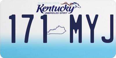 KY license plate 171MYJ