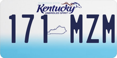 KY license plate 171MZM