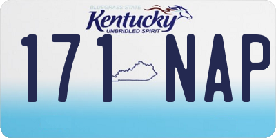 KY license plate 171NAP