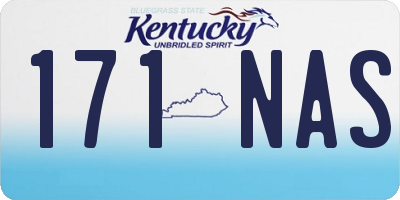 KY license plate 171NAS
