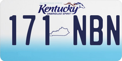 KY license plate 171NBN