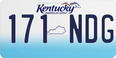 KY license plate 171NDG