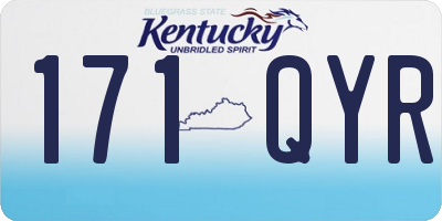 KY license plate 171QYR
