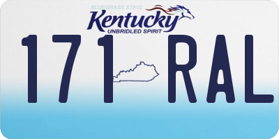 KY license plate 171RAL