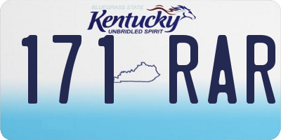 KY license plate 171RAR