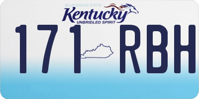 KY license plate 171RBH