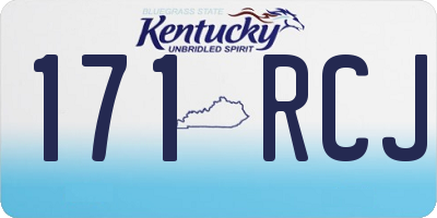 KY license plate 171RCJ
