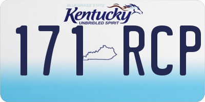 KY license plate 171RCP