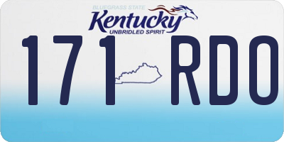 KY license plate 171RDO