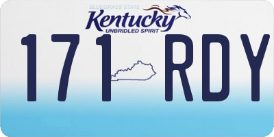 KY license plate 171RDY