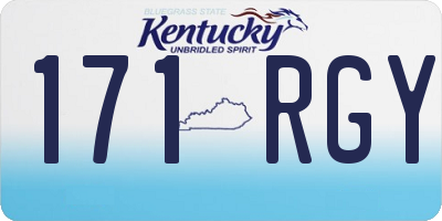 KY license plate 171RGY