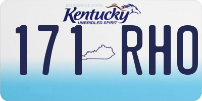 KY license plate 171RHO
