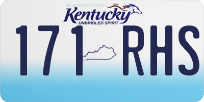 KY license plate 171RHS