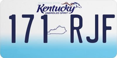 KY license plate 171RJF