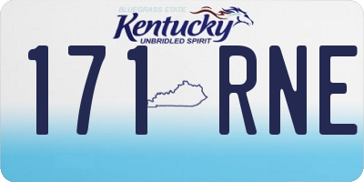 KY license plate 171RNE