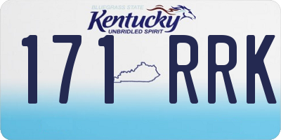 KY license plate 171RRK