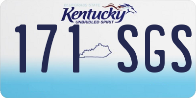 KY license plate 171SGS