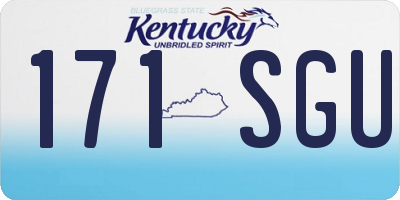KY license plate 171SGU