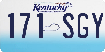 KY license plate 171SGY