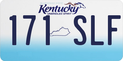 KY license plate 171SLF