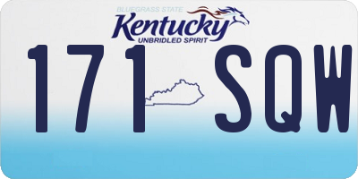 KY license plate 171SQW