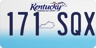 KY license plate 171SQX