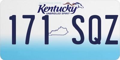 KY license plate 171SQZ