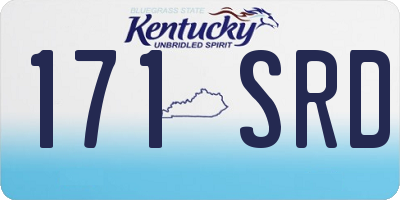 KY license plate 171SRD
