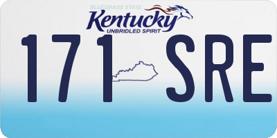 KY license plate 171SRE