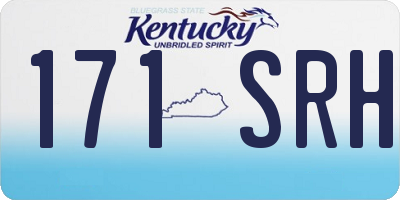 KY license plate 171SRH