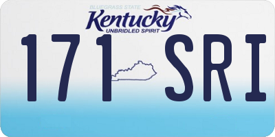 KY license plate 171SRI