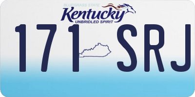 KY license plate 171SRJ