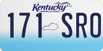 KY license plate 171SRO