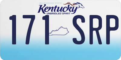 KY license plate 171SRP