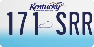 KY license plate 171SRR