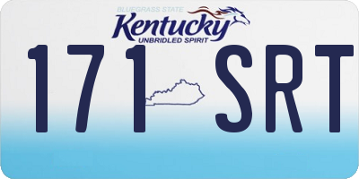KY license plate 171SRT