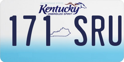 KY license plate 171SRU