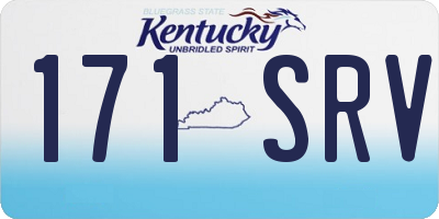 KY license plate 171SRV