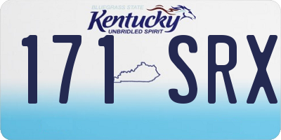 KY license plate 171SRX