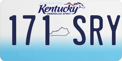 KY license plate 171SRY