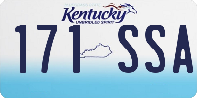 KY license plate 171SSA