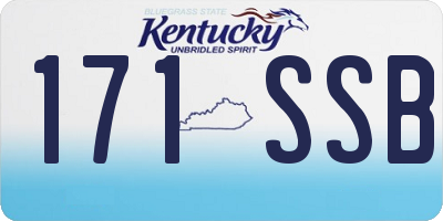 KY license plate 171SSB