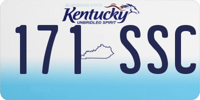 KY license plate 171SSC