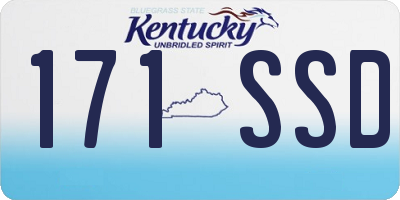 KY license plate 171SSD