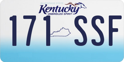 KY license plate 171SSF