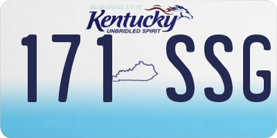 KY license plate 171SSG